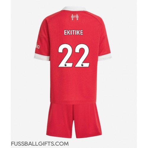 Liverpool Hugo Ekitike #22 Fußballbekleidung Heimtrikot Kinder 2025-26 Kurzarm (+ kurze hosen)